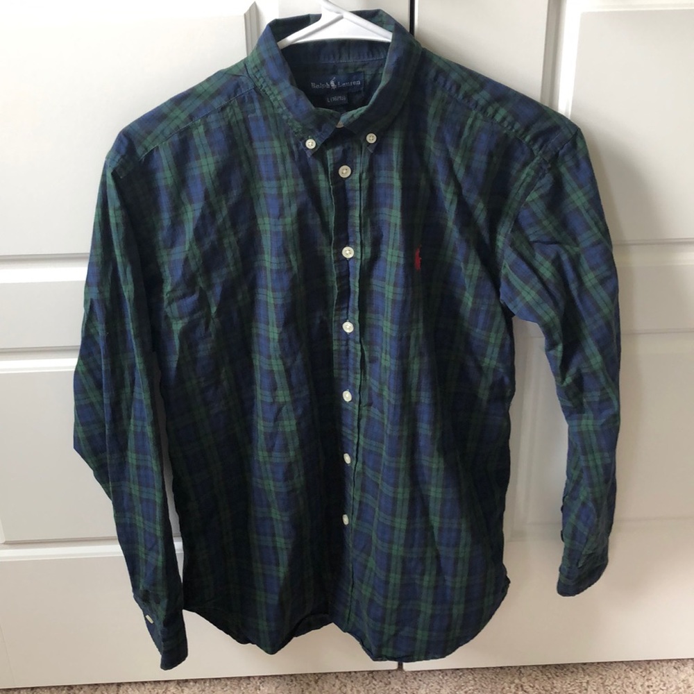 Ralph Lauren Size 16/18 Long-Sleeve Plaid Shirt